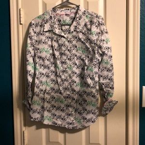 LAST CALL!! Crown & ivy bicycle print top